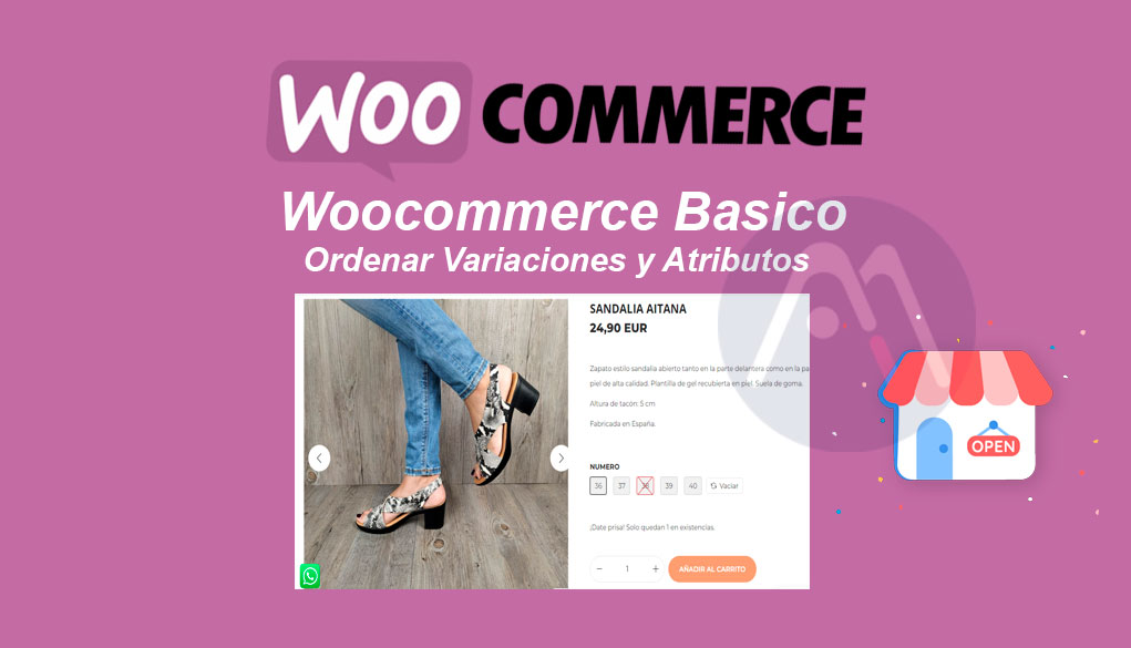 Como ordenar variaciones y atributos en woocommerce 2022